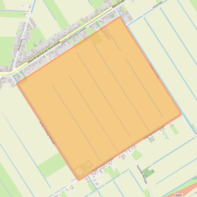 Kaart van postcodegebied 7831TE.