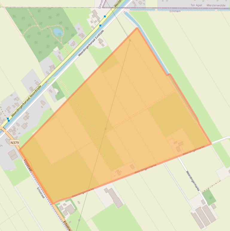 Kaart van postcodegebied 7831VC.