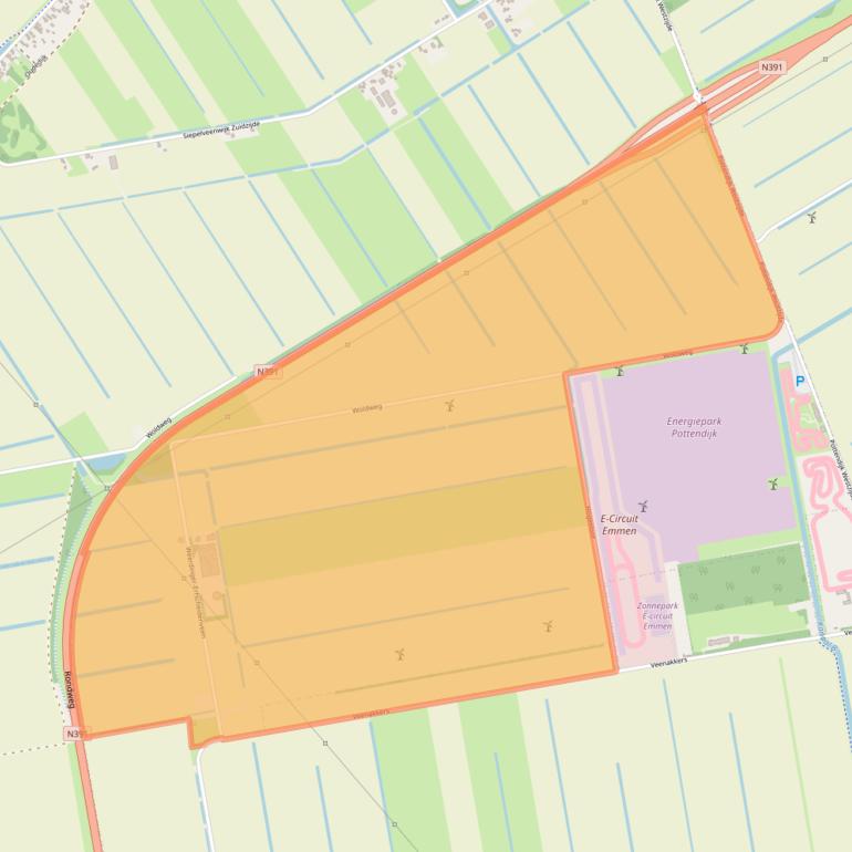 Kaart van postcodegebied 7831VE.