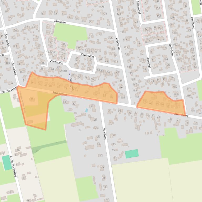 Kaart van postcodegebied 7833BK.