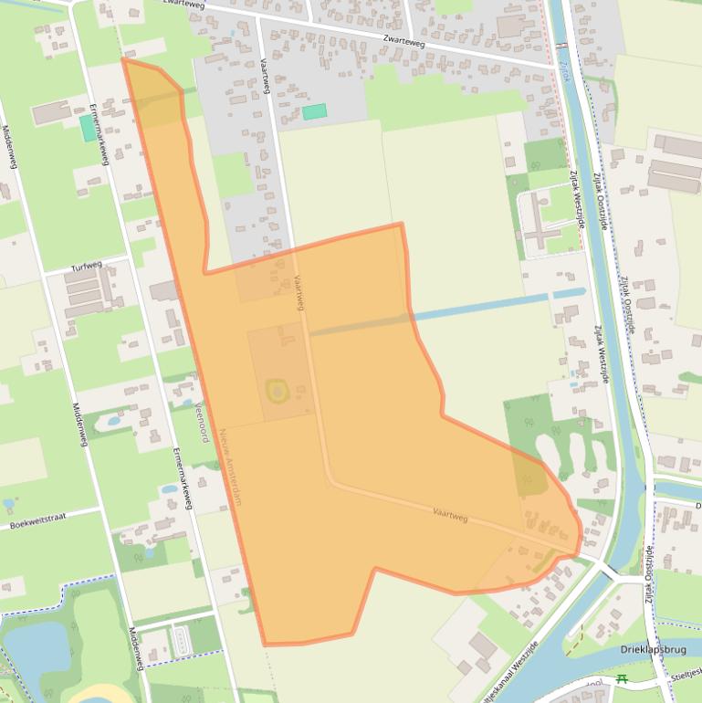 Kaart van postcodegebied 7833BN.