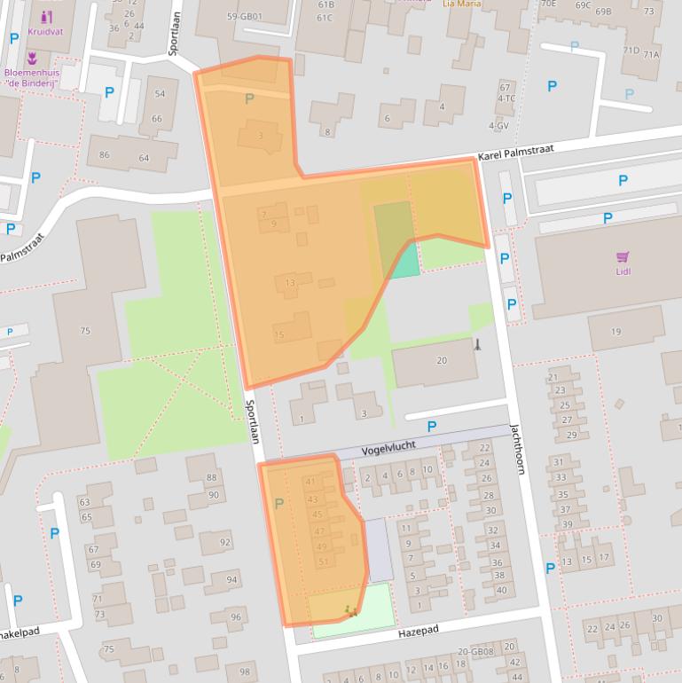 Kaart van postcodegebied 7833CG.