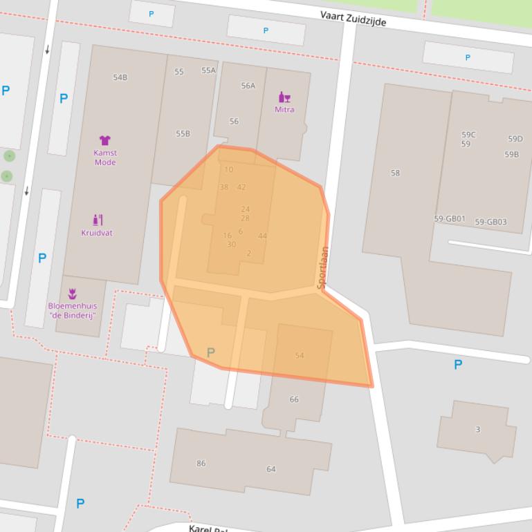 Kaart van postcodegebied 7833CM.