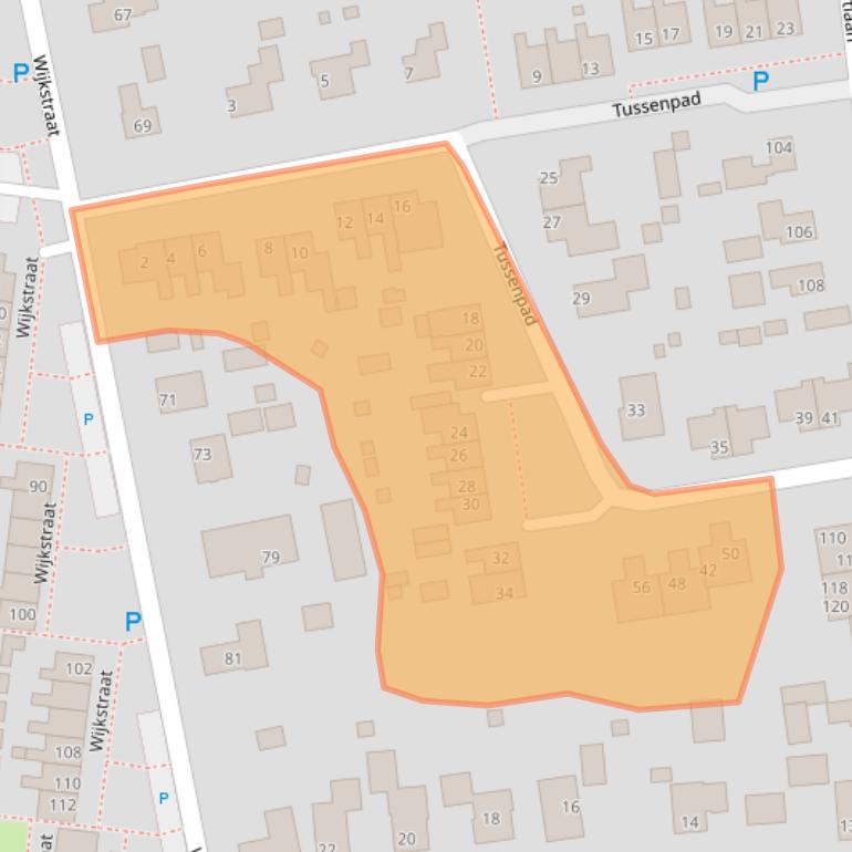 Kaart van postcodegebied 7833CT.