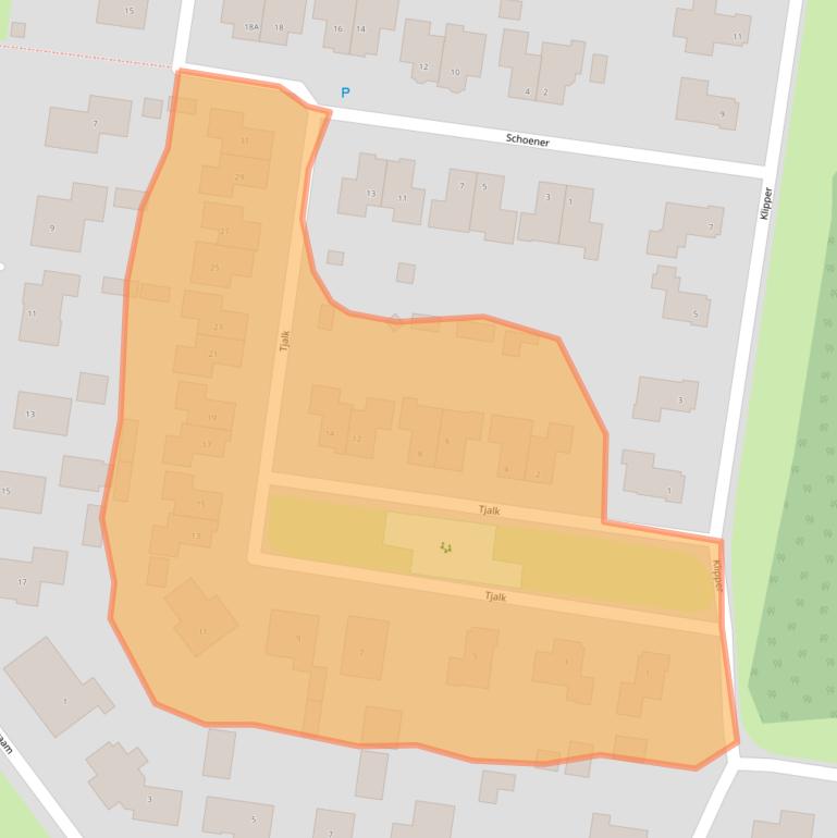 Kaart van postcodegebied 7833DC.