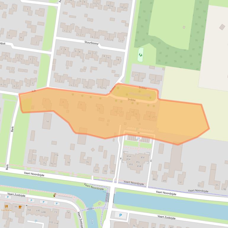 Kaart van postcodegebied 7833DM.