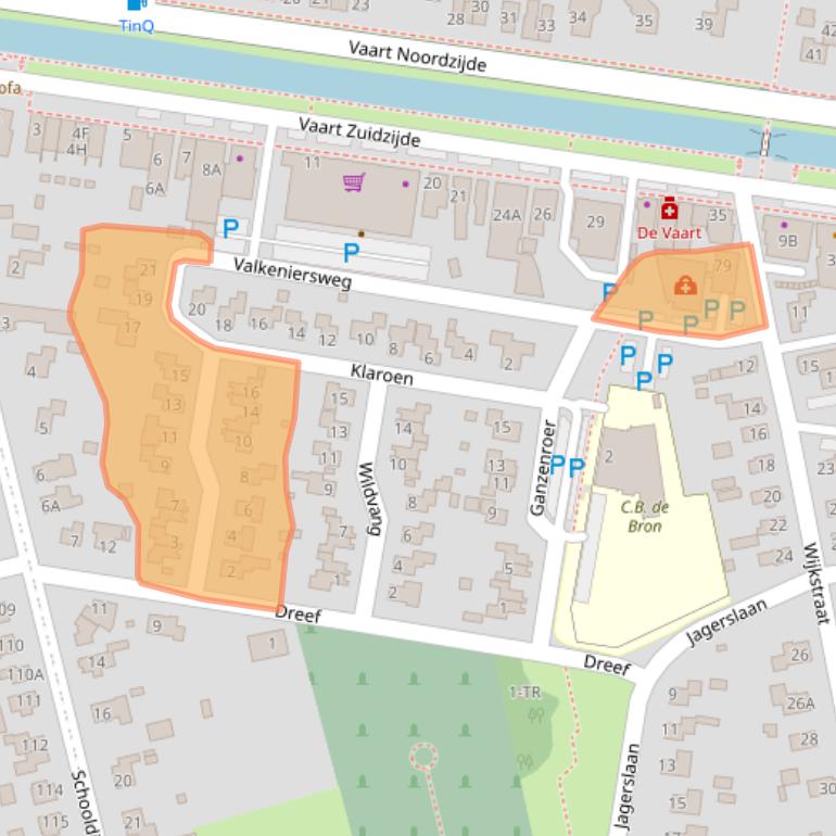 Kaart van postcodegebied 7833EW.