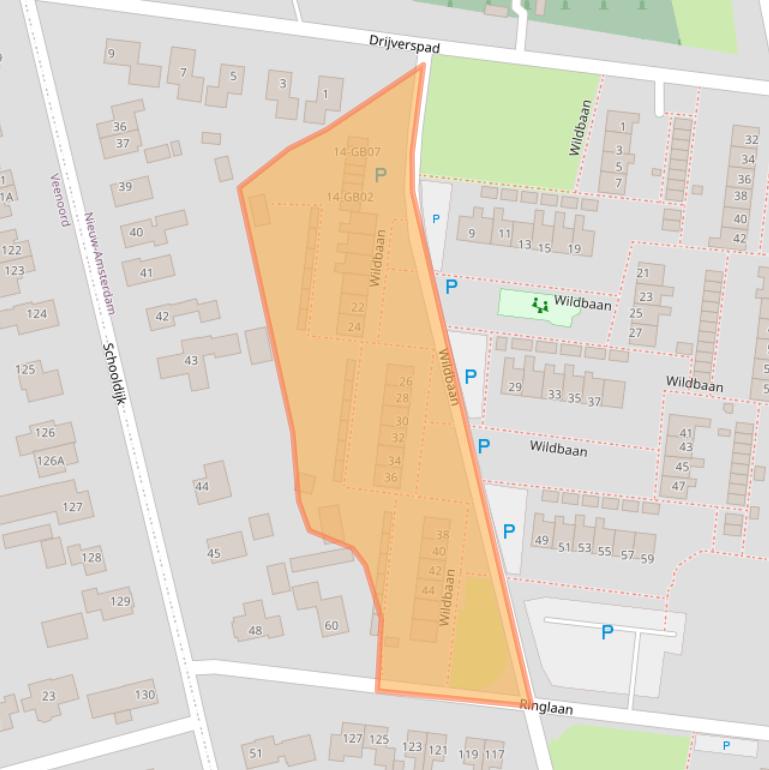 Kaart van postcodegebied 7833GD.