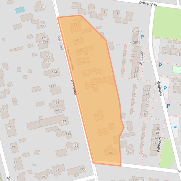 Kaart van postcodegebied 7833GL.