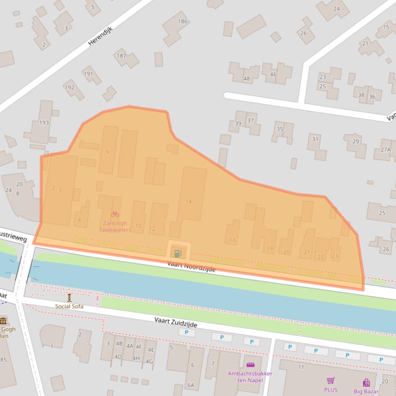 Kaart van postcodegebied 7833HA.
