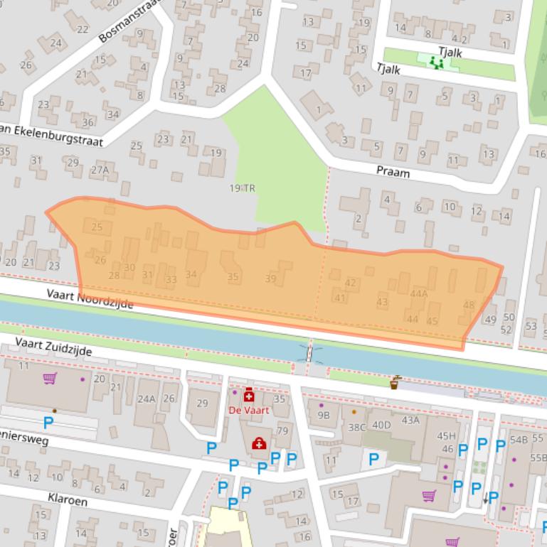 Kaart van postcodegebied 7833HB.