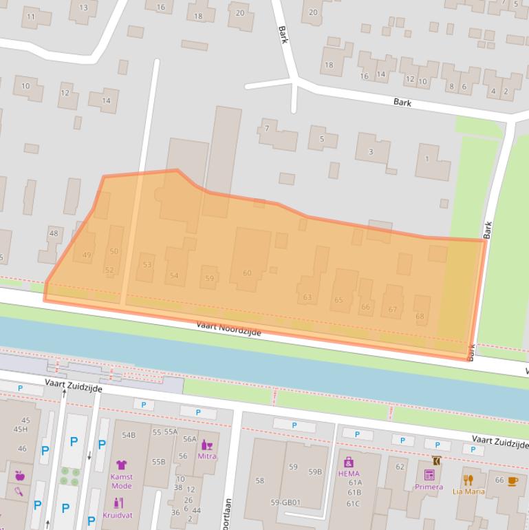 Kaart van postcodegebied 7833HC.