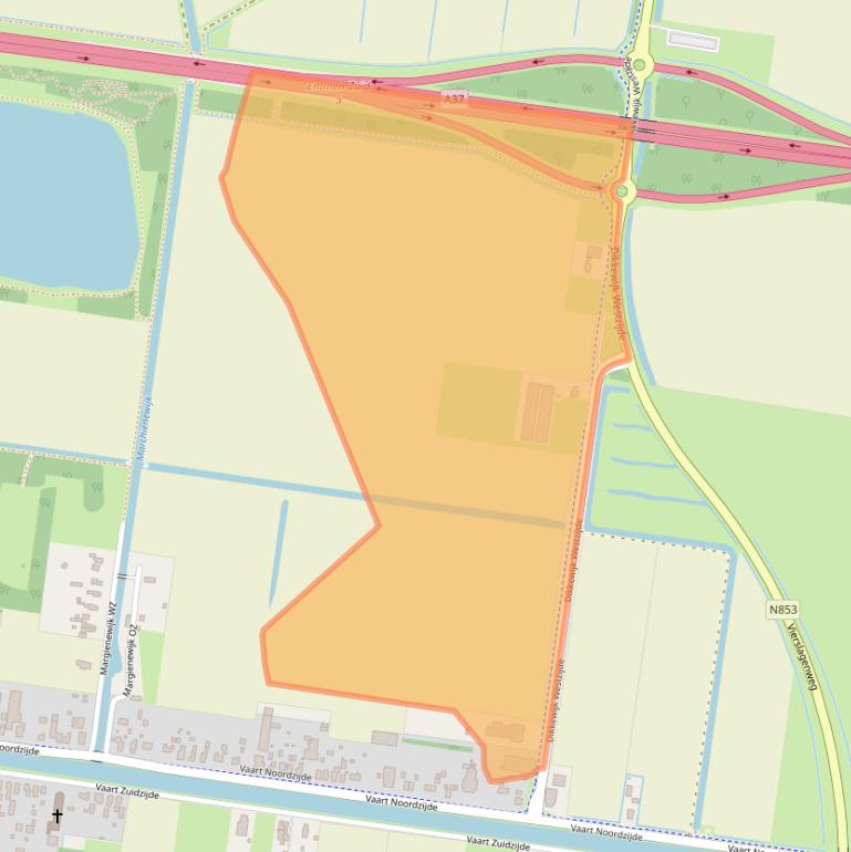 Kaart van postcodegebied 7833HS.