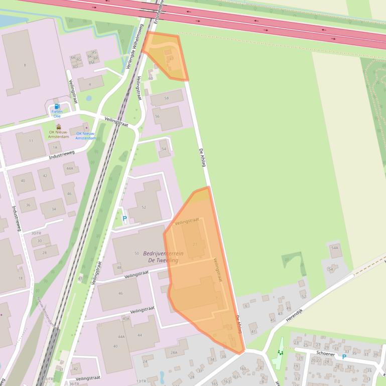 Kaart van postcodegebied 7833HW.