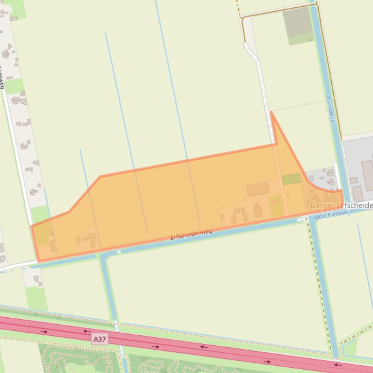 Kaart van postcodegebied 7833JV.