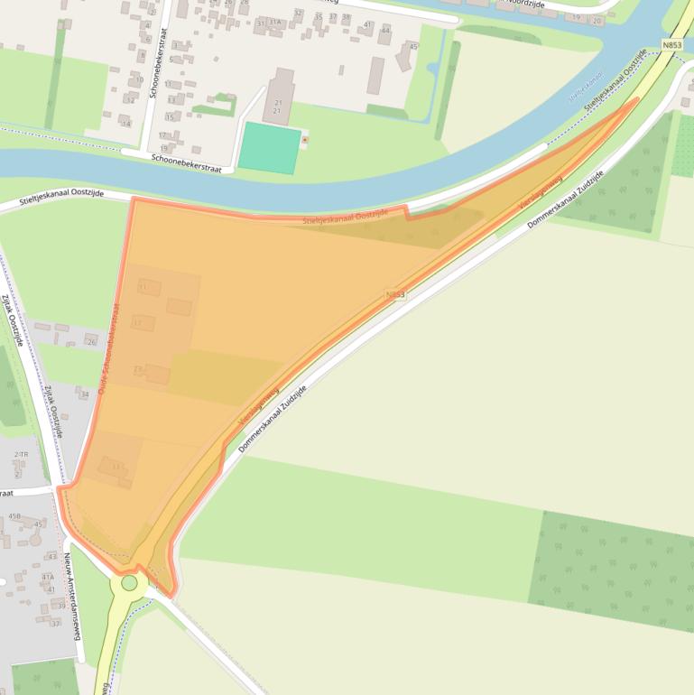 Kaart van postcodegebied 7833KM.