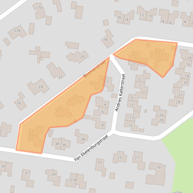 Kaart van postcodegebied 7833KT.