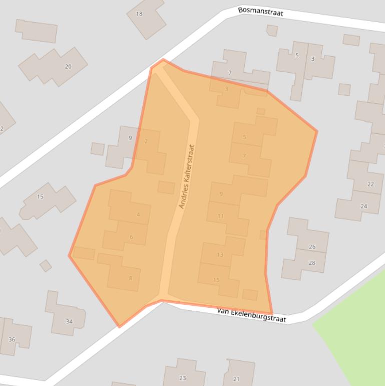 Kaart van postcodegebied 7833LB.