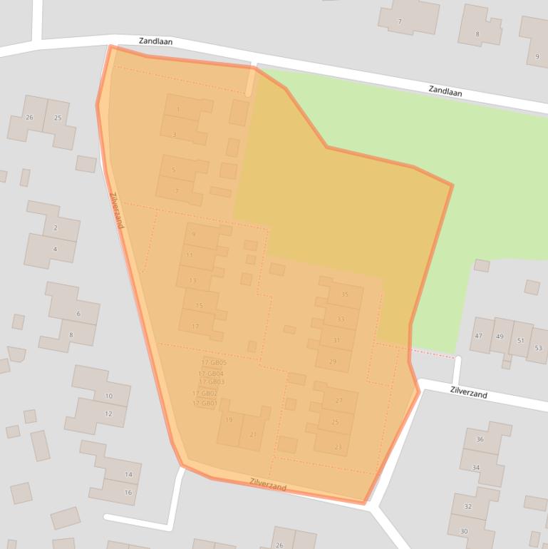 Kaart van postcodegebied 7833LC.