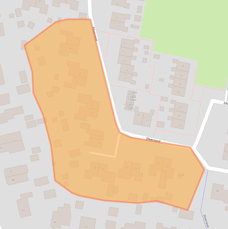 Kaart van postcodegebied 7833LD.