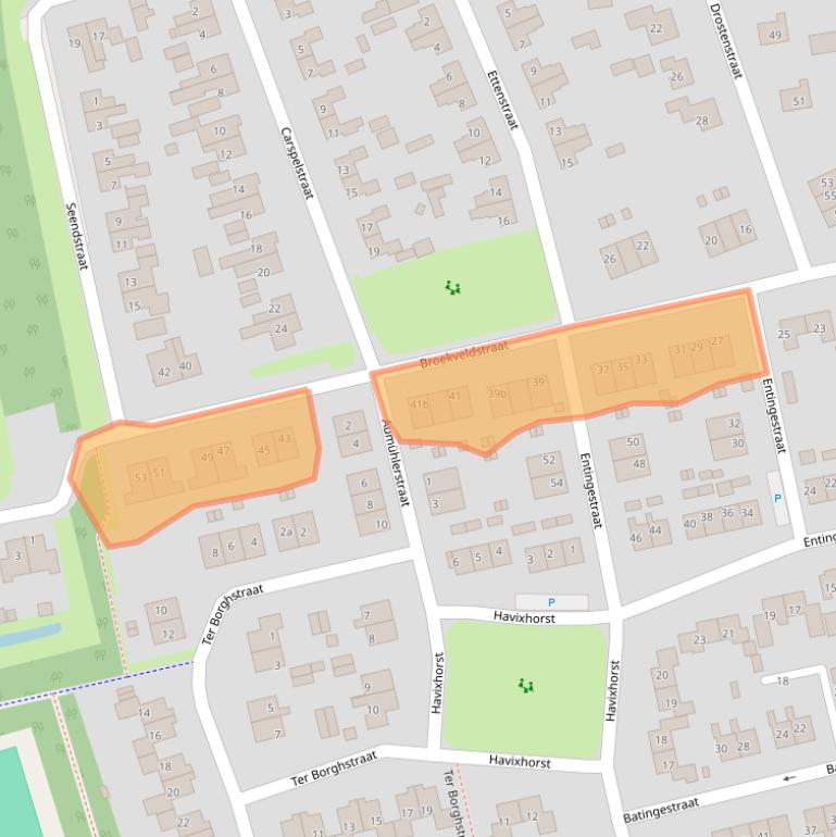 Kaart van postcodegebied 7841BB.