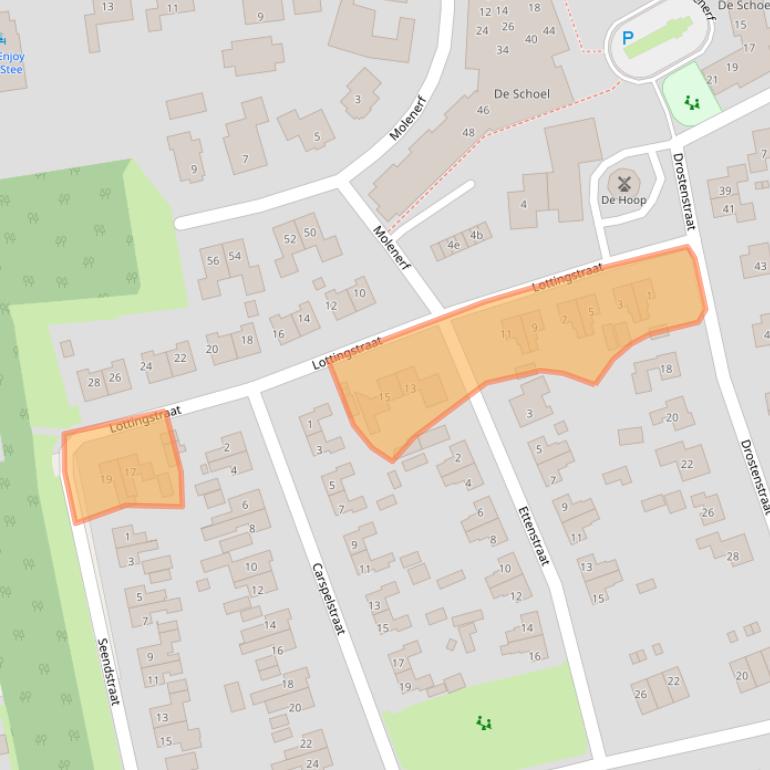 Kaart van postcodegebied 7841BD.