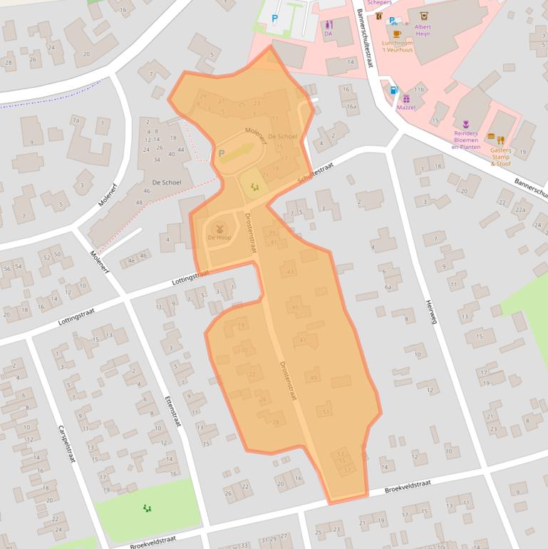 Kaart van postcodegebied 7841BM.