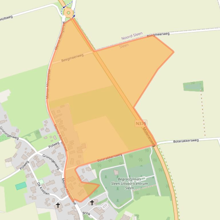 Kaart van postcodegebied 7841CB.