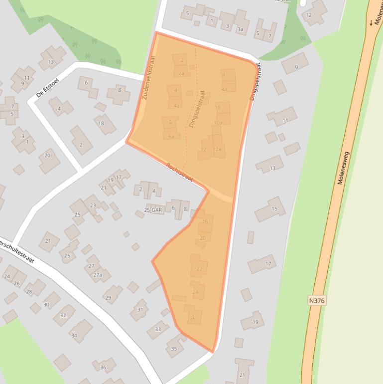 Kaart van postcodegebied 7841CJ.