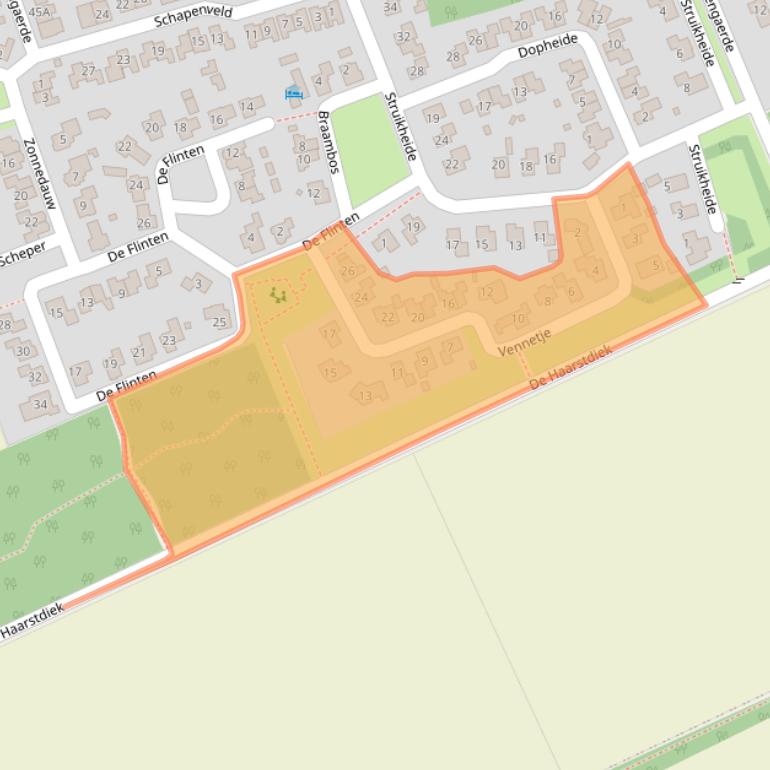 Kaart van postcodegebied 7841GH.