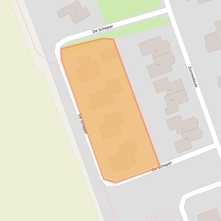 Kaart van postcodegebied 7841GJ.