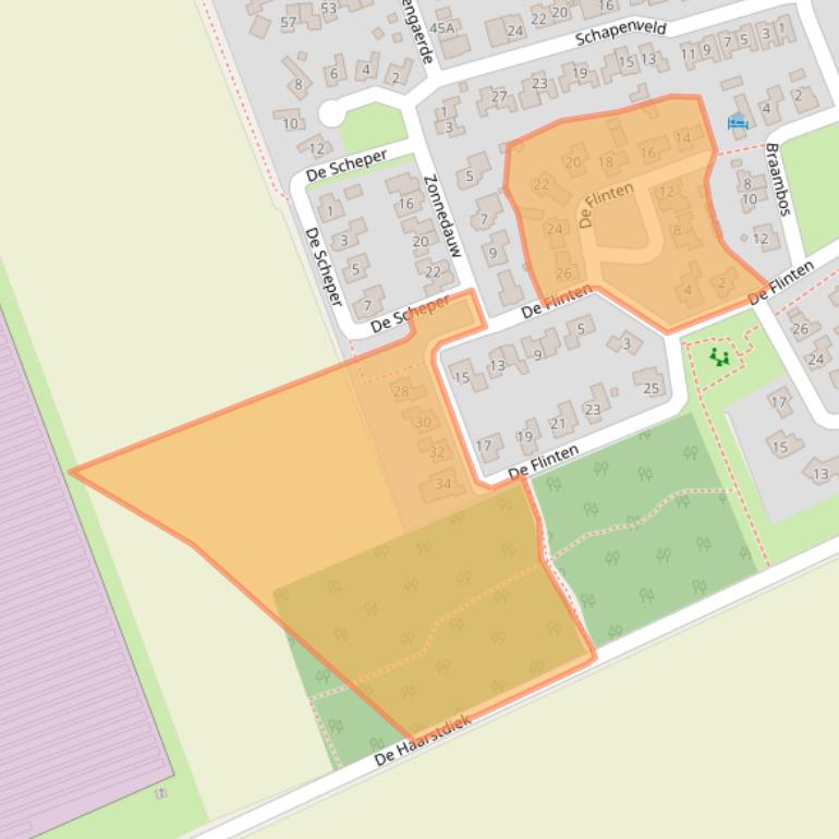 Kaart van postcodegebied 7841GN.