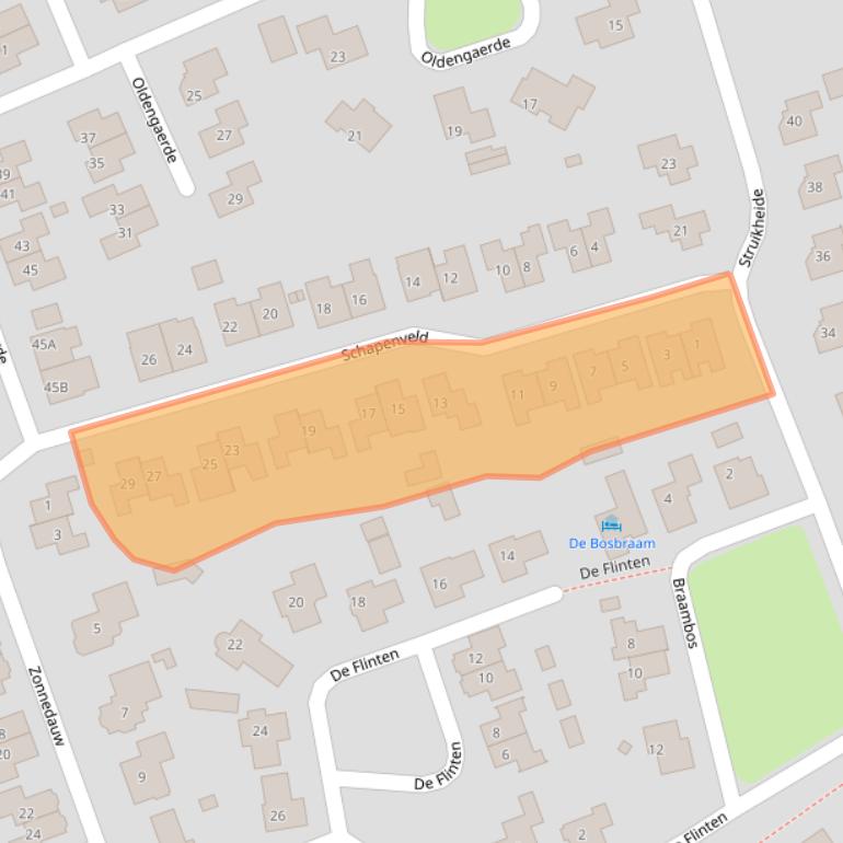 Kaart van postcodegebied 7841GV.