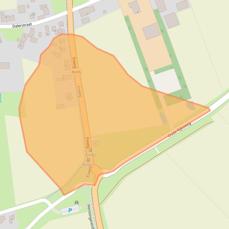 Kaart van postcodegebied 7843PA.