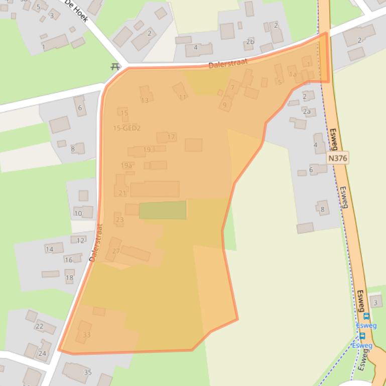 Kaart van postcodegebied 7843PB.