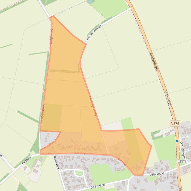 Kaart van postcodegebied 7843PL.