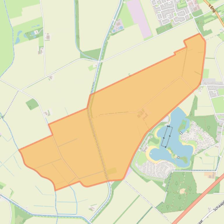 Kaart van postcodegebied 7843PM.