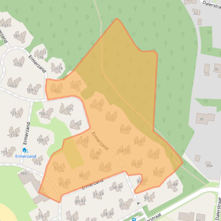 Kaart van postcodegebied 7843PP.