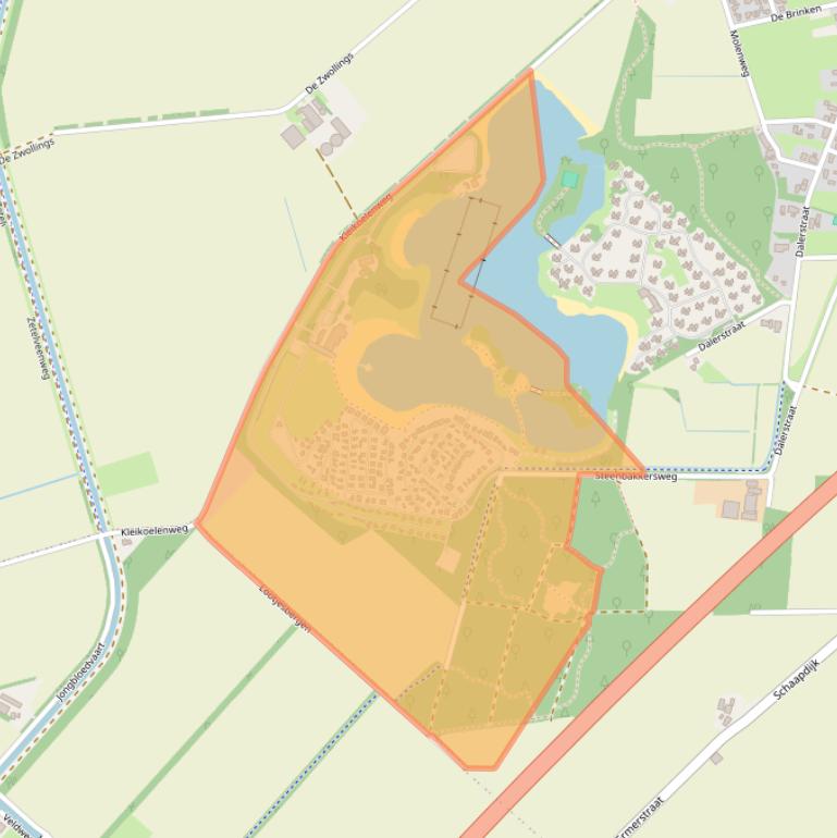 Kaart van postcodegebied 7843RM.