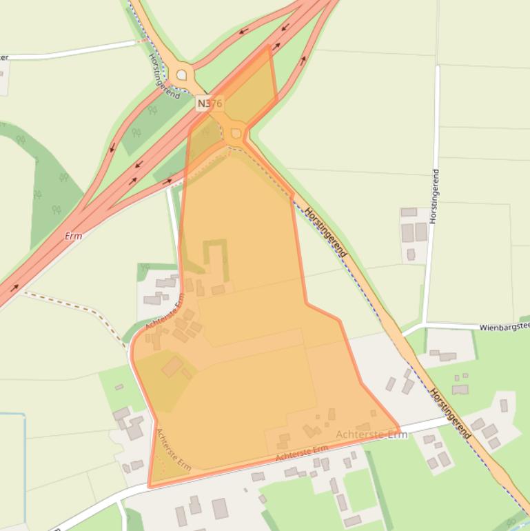 Kaart van postcodegebied 7843TB.