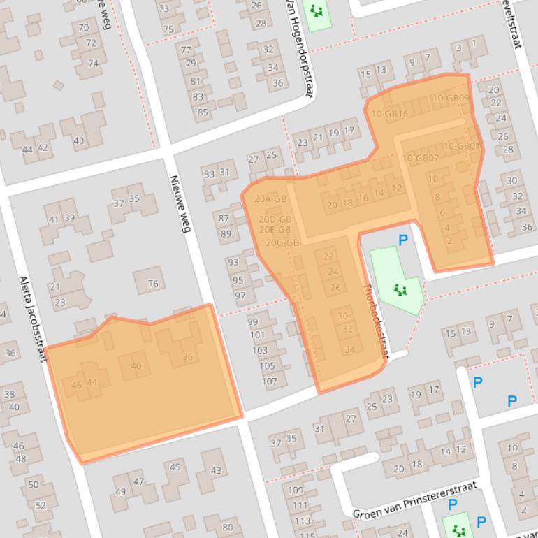 Kaart van postcodegebied 7844LW.