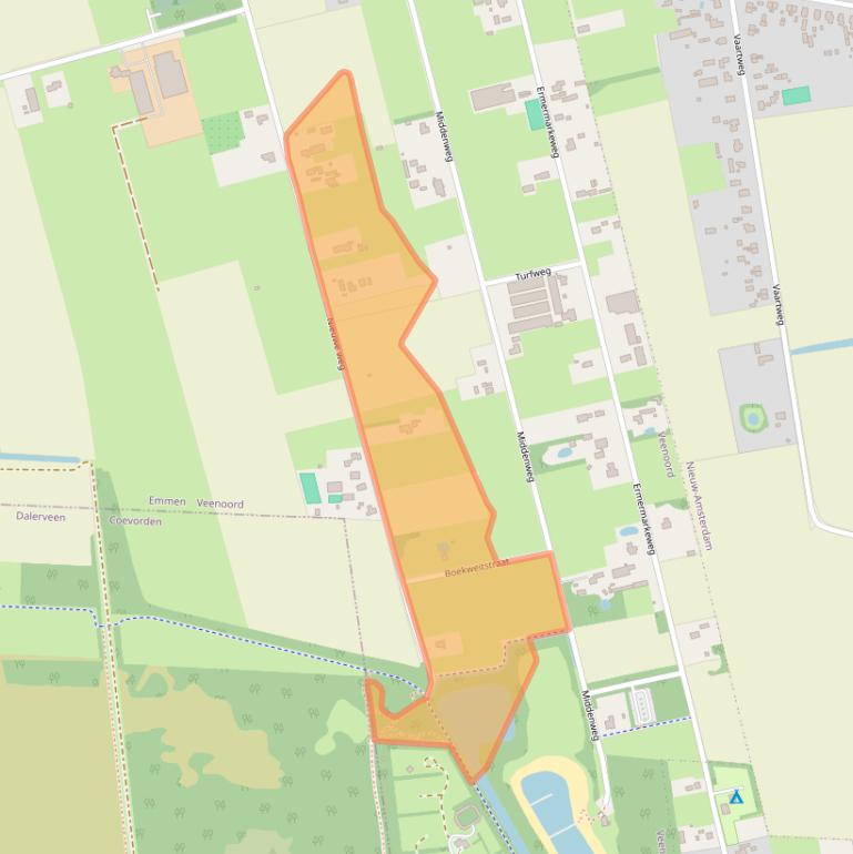 Kaart van postcodegebied 7844NE.