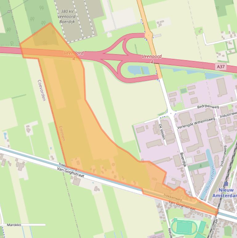 Kaart van postcodegebied 7844NZ.