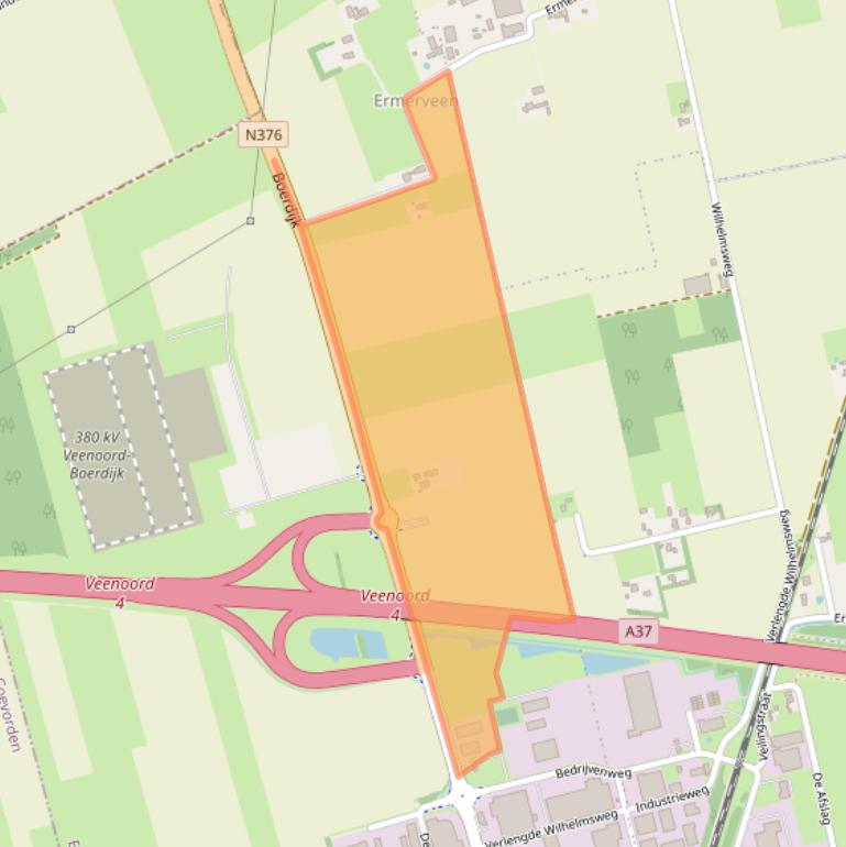 Kaart van postcodegebied 7844TD.