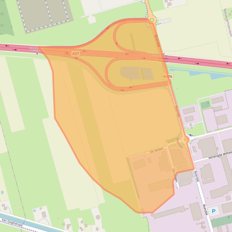 Kaart van postcodegebied 7844TG.