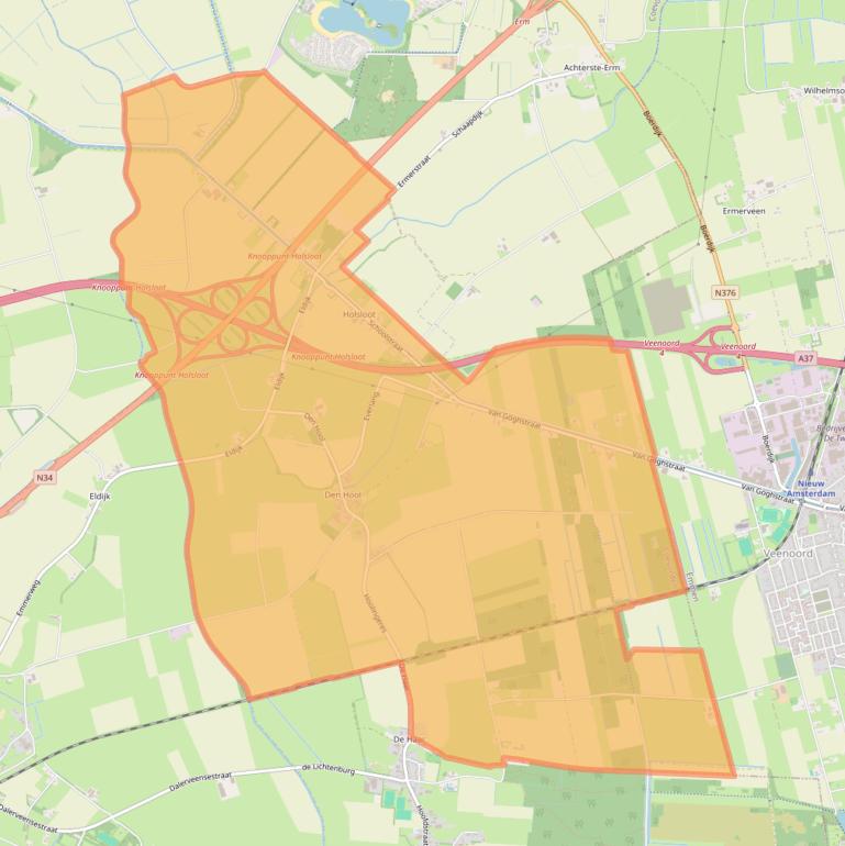 Kaartafbeelding, ingezoomd op postcodegebied 7845.
