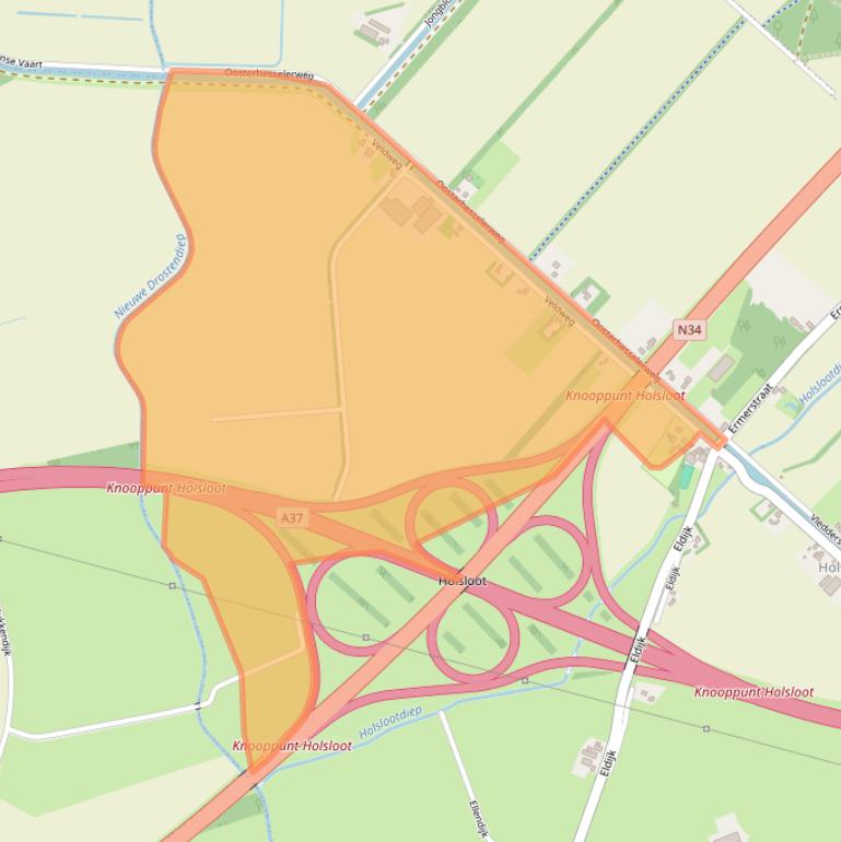 Kaart van postcodegebied 7845TC.