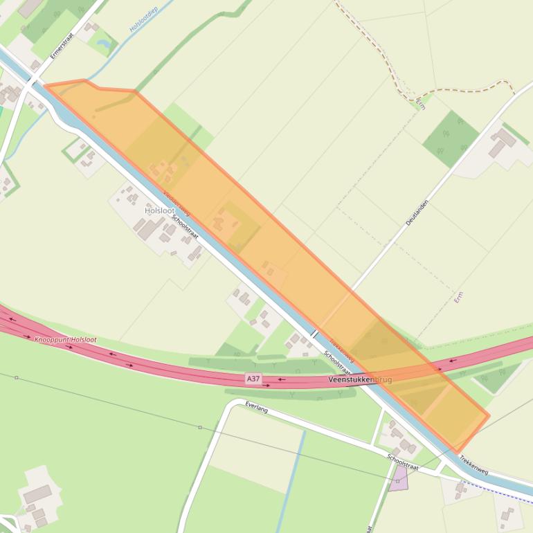 Kaart van postcodegebied 7845TK.