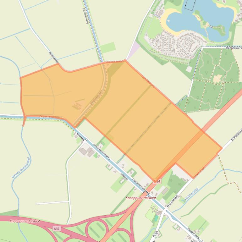 Kaart van postcodegebied 7845TL.