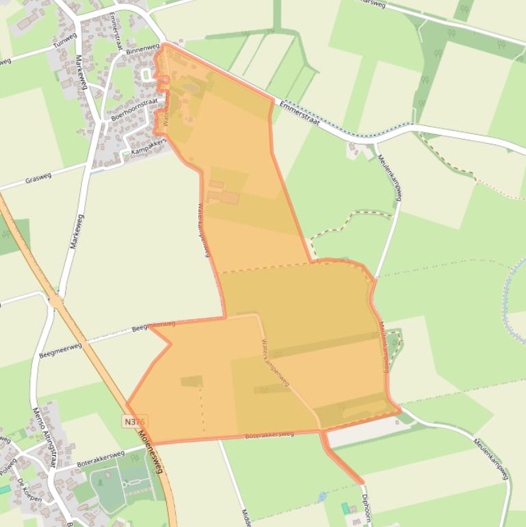 Kaart van postcodegebied 7846AE.